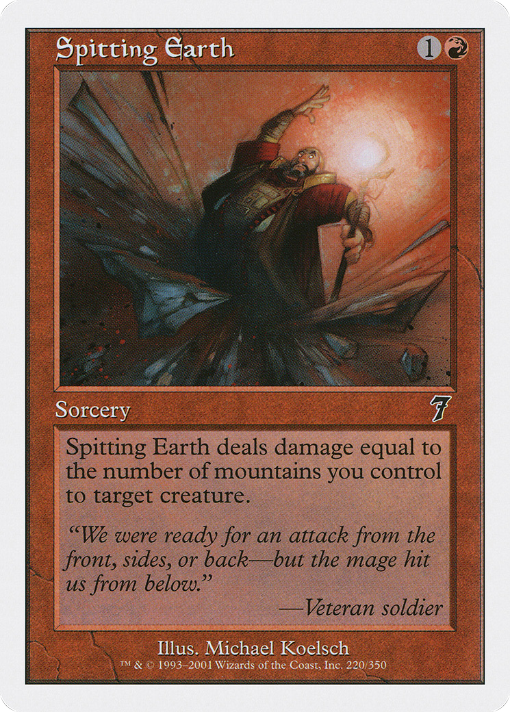 Spitting Earth (7ED-220★) - 7th Edition Foil