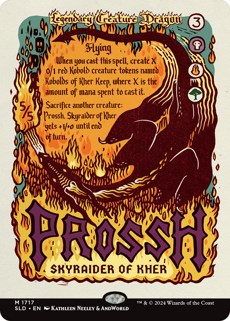Prossh, Skyraider of Kher (SLD-1717) - Secret Lair Drop (Borderless) Foil