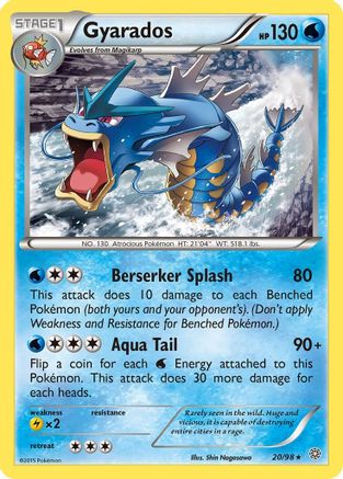 Gyarados (20) (20) 020/98 - Reverse Holofoil XY Ancient Origins - Rare