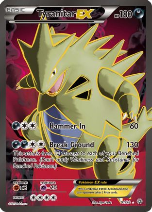 Tyranitar EX (91 Full Art) (91 Full Art) 091 - Holofoil XY Ancient Origins - Ultra Rare