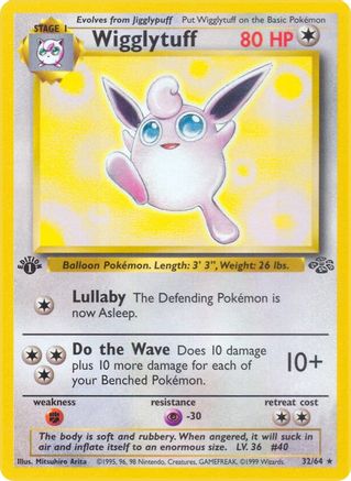 Wigglytuff (32) (32) 032/64 - 1st Edition Jungle - Rare