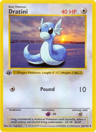 Dratini 026/102 - Unlimited Base Set Shadowless - Uncommon
