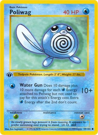 Poliwag 059/102 - 1st Edition Base Set Shadowless - Common