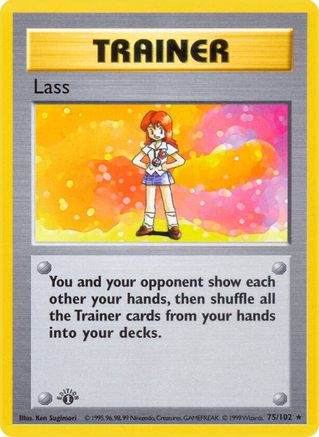 Lass 075/102 - Unlimited Base Set Shadowless - Rare