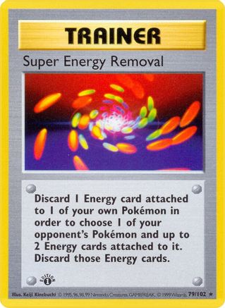 Super Energy Removal 079/102 - Unlimited Base Set Shadowless - Rare