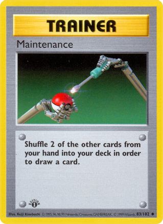 Maintenance 083/102 - 1st Edition Base Set Shadowless - Uncommon