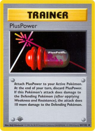 PlusPower 084/102 - 1st Edition Base Set Shadowless - Uncommon