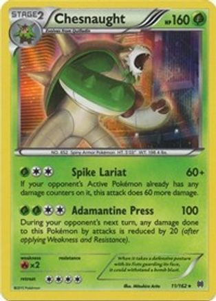 Chesnaught 011/162 - Reverse Holofoil XY BREAKthrough - Holo Rare