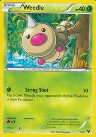 Weedle 001/12 - Holofoil McDonalds Promos 2014 - Promo