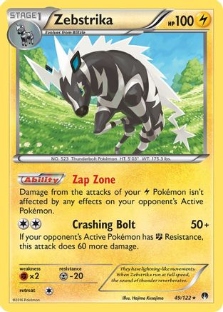 Zebstrika 049 - Reverse Holofoil XY BREAKpoint - Rare