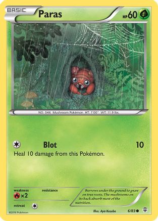 Paras 006/83 - Reverse Holofoil Generations - Common