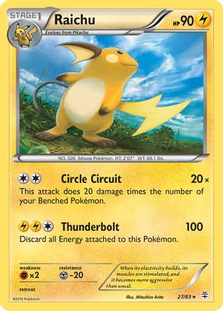 Raichu 027/83 - Reverse Holofoil Generations - Holo Rare