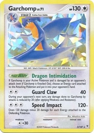 Garchomp (Cracked Ice Holo) 005/147 - Holofoil Deck Exclusives - Rare