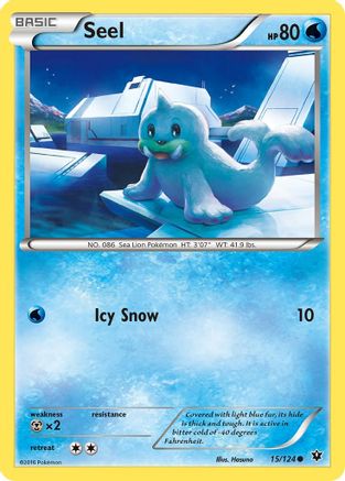 Seel 015/124 - Reverse Holofoil XY Fates Collide - Common