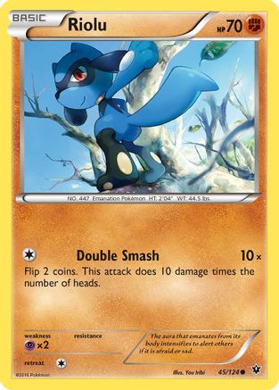 Riolu (45) (45) 045/124 - Reverse Holofoil XY Fates Collide - Common
