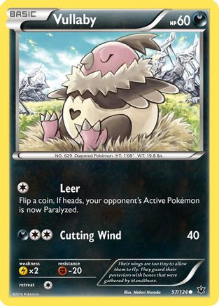Vullaby 057/124 - Reverse Holofoil XY Fates Collide - Common