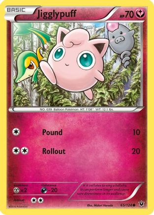 Jigglypuff 065/124 - Reverse Holofoil XY Fates Collide - Common