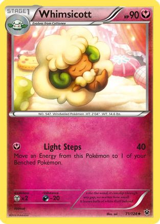 Whimsicott 071/124 - Reverse Holofoil XY Fates Collide - Uncommon