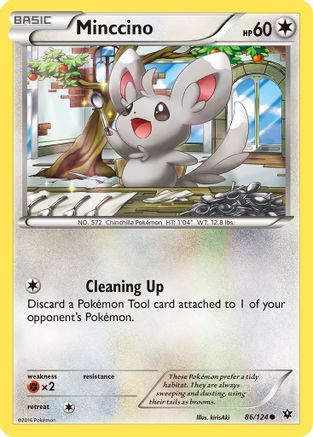 Minccino (86) (86) 086/124 - Reverse Holofoil XY Fates Collide - Common