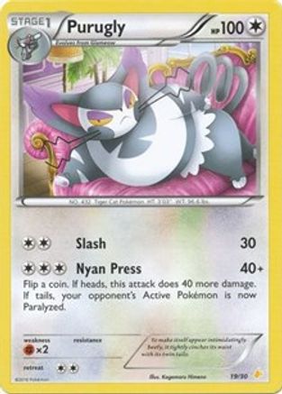 Purugly (19) (19) 019 XY Trainer Kit Pikachu Libre & Suicune - Common