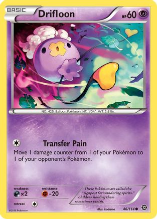 Drifloon 046/114 - Reverse Holofoil XY Steam Siege - Common