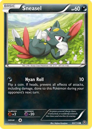 Sneasel 060/114 - Reverse Holofoil XY Steam Siege - Common