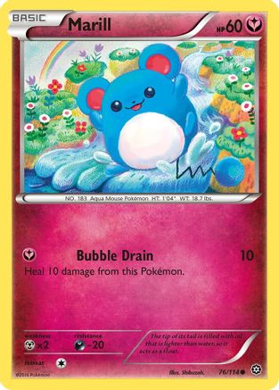 Marill 076/114 - Reverse Holofoil XY Steam Siege - Common