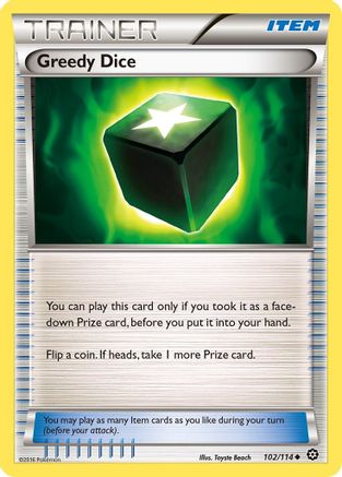 Greedy Dice 102/114 - Reverse Holofoil XY Steam Siege - Uncommon