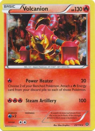 Volcanion (Cracked Ice Holo) 025/114 - Holofoil Deck Exclusives - Holo Rare