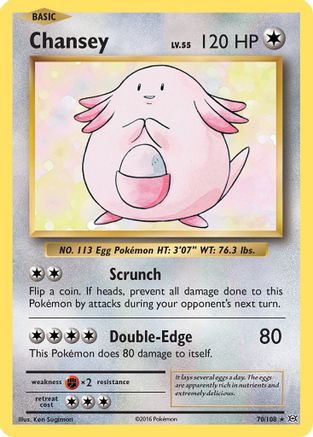 Chansey 070/108 - Reverse Holofoil XY Evolutions - Holo Rare