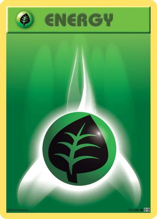 Grass Energy 091/108 - Reverse Holofoil XY Evolutions - Common