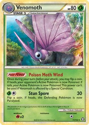 Venomoth (HGSS Triumphant) 011/102 Deck Exclusives - Rare