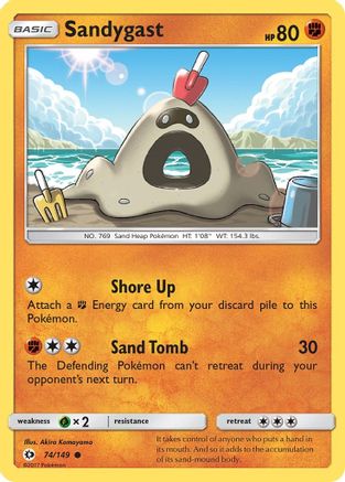Sandygast 074/149 - Reverse Holofoil SM Base Set - Common