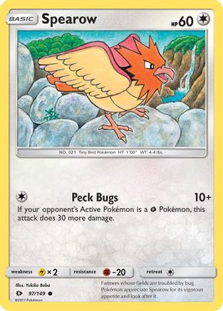 Spearow 097/149 - Reverse Holofoil SM Base Set - Common