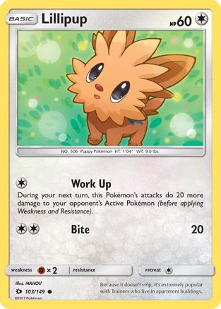 Lillipup 103/149 - Reverse Holofoil SM Base Set - Common