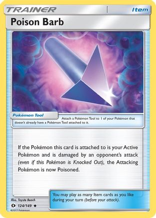Poison Barb 124/149 - Reverse Holofoil SM Base Set - Uncommon