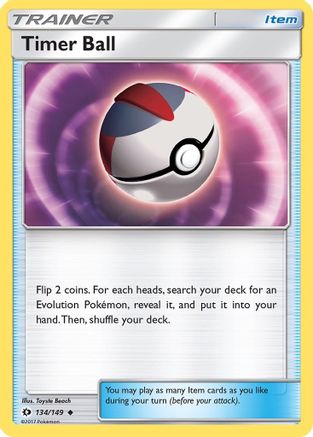 Timer Ball 134/149 - Reverse Holofoil SM Base Set - Uncommon