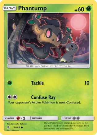 Phantump 006/145 - Reverse Holofoil SM Guardians Rising - Common