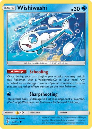 Wishiwashi 037/145 - Reverse Holofoil SM Guardians Rising - Common