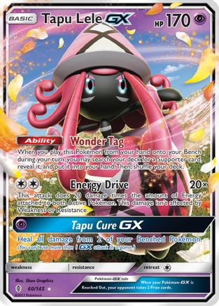 Tapu Lele GX 060/145 - Holofoil SM Guardians Rising - Ultra Rare