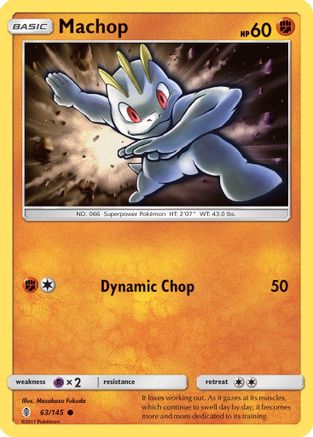 Machop (63) (63) 063/145 - Reverse Holofoil SM Guardians Rising - Common
