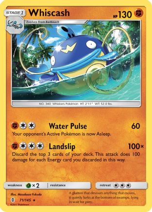 Whiscash 071 SM Guardians Rising - Rare