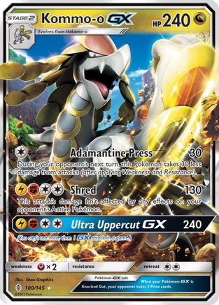 Kommo-o GX 100/145 - Holofoil SM Guardians Rising - Ultra Rare