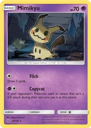Mimikyu (SM Guardians Rising) 058/145 Deck Exclusives - Rare