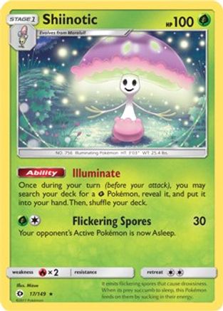 Shiinotic (SM Base Set) 017/149 Deck Exclusives - Rare