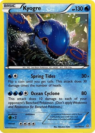 Kyogre (Cracked Ice Holo) 053/160 - Holofoil Deck Exclusives - Holo Rare