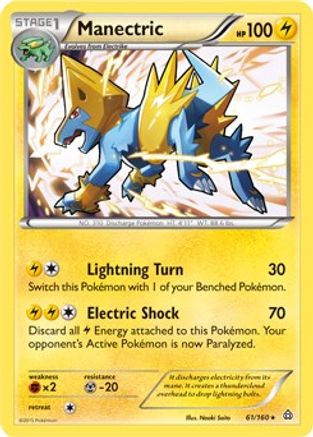 Manectric (XY Primal Clash) 061/160 Deck Exclusives - Rare