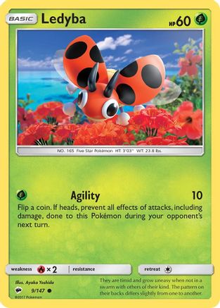 Ledyba 009/147 SM Burning Shadows - Common