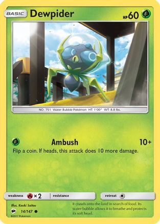 Dewpider 014/147 SM Burning Shadows - Common