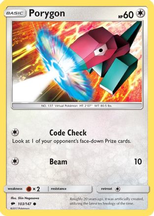 Porygon 103/147 SM Burning Shadows - Common